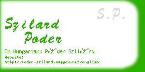 szilard poder business card